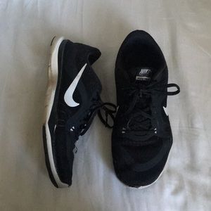 Nike black training shoes